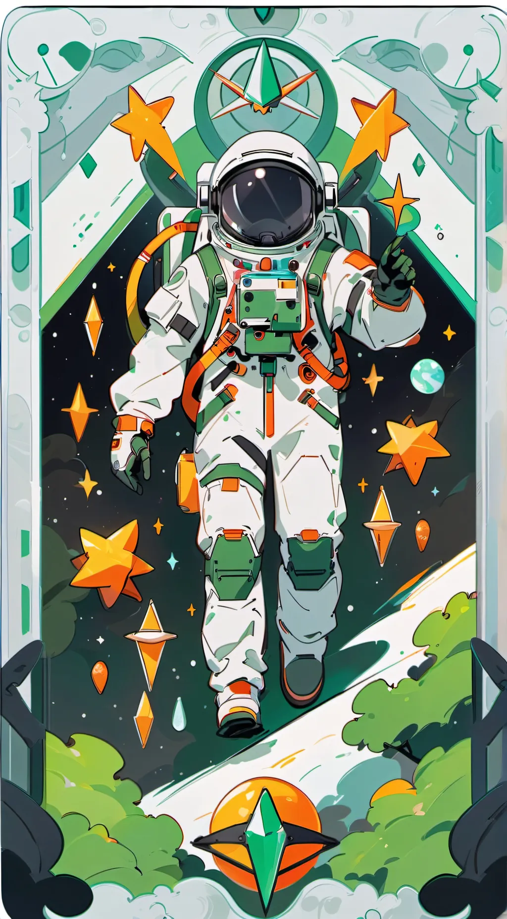 ai character: AMONG US background