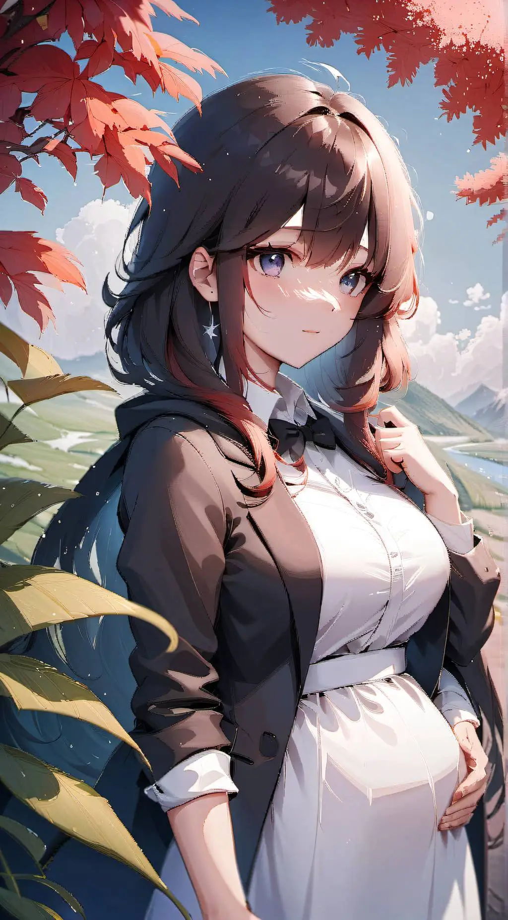 ai character: Violet  background