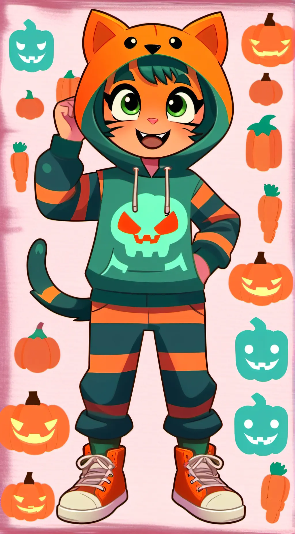 ai character: Pumkat background