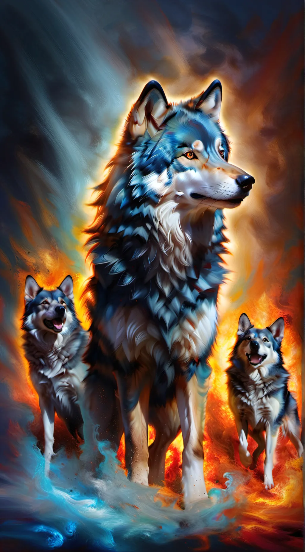 ai character: Alpha,Max,Jue,Kros background