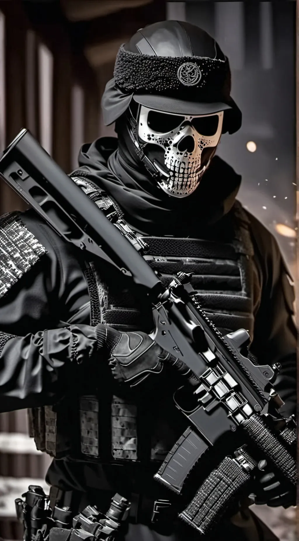 ai character: ghost  background