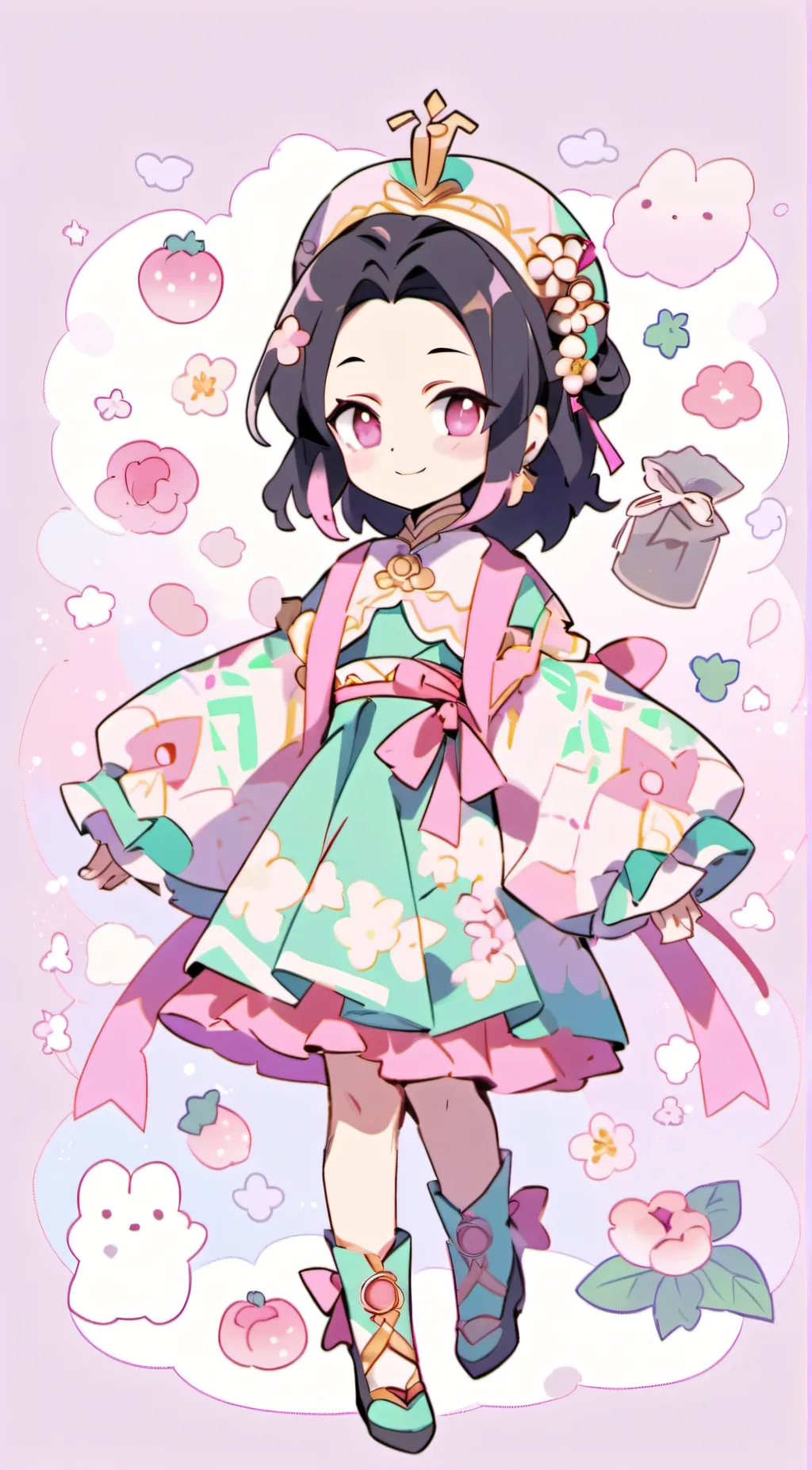 ai character: Crystal family :) background