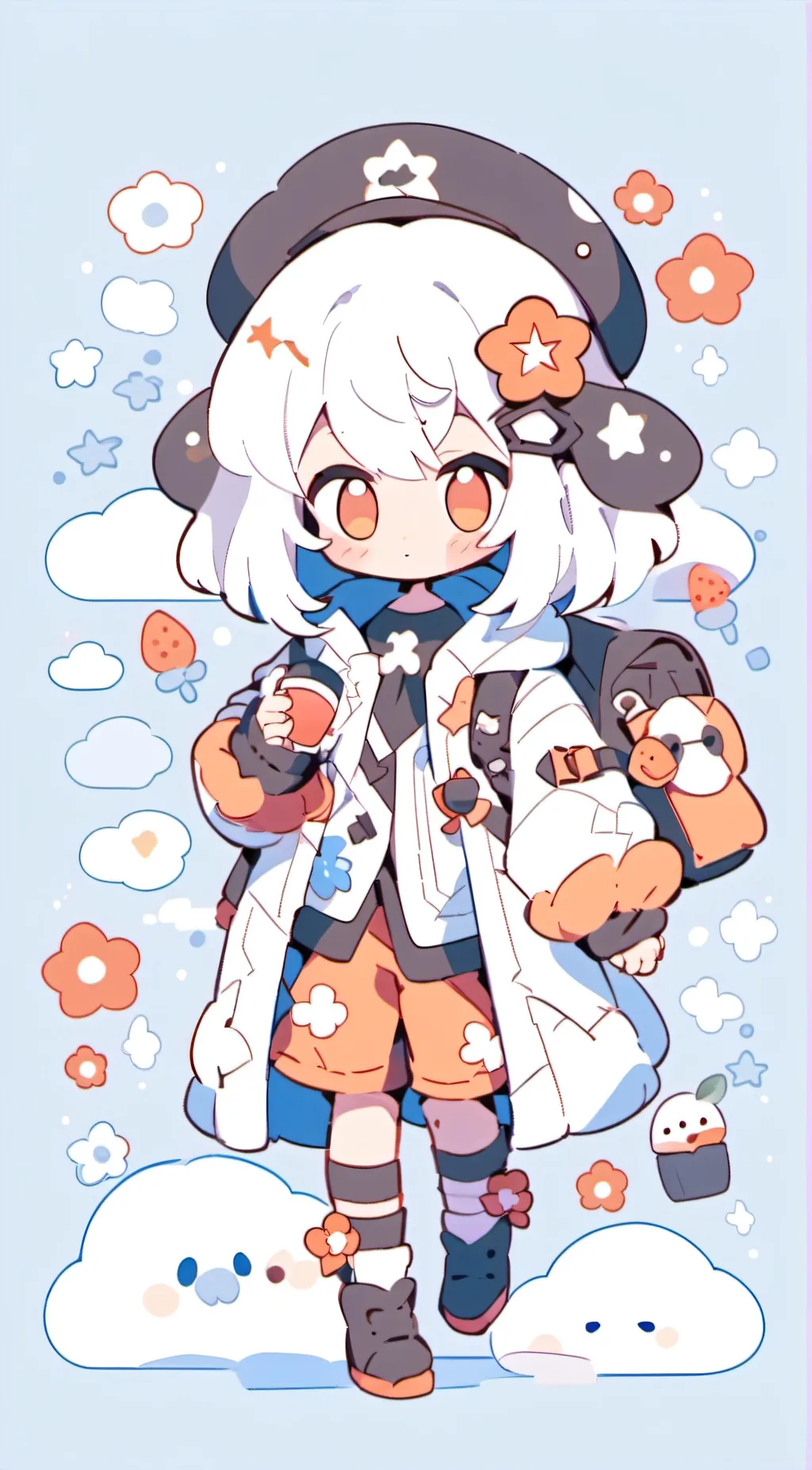 ai character: student circle  background