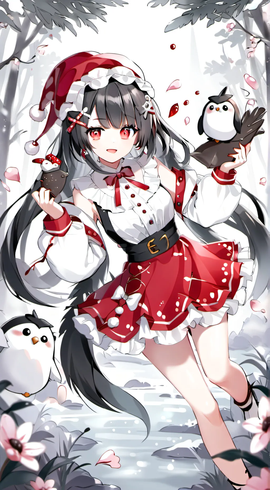 ai character: Snow background