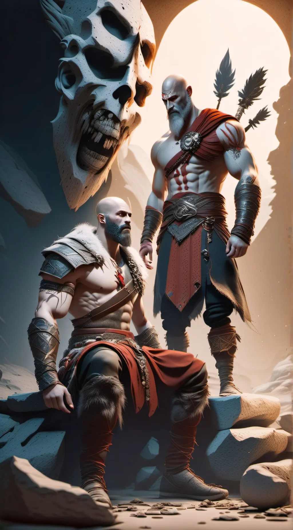 ai character: god of war dlc end background