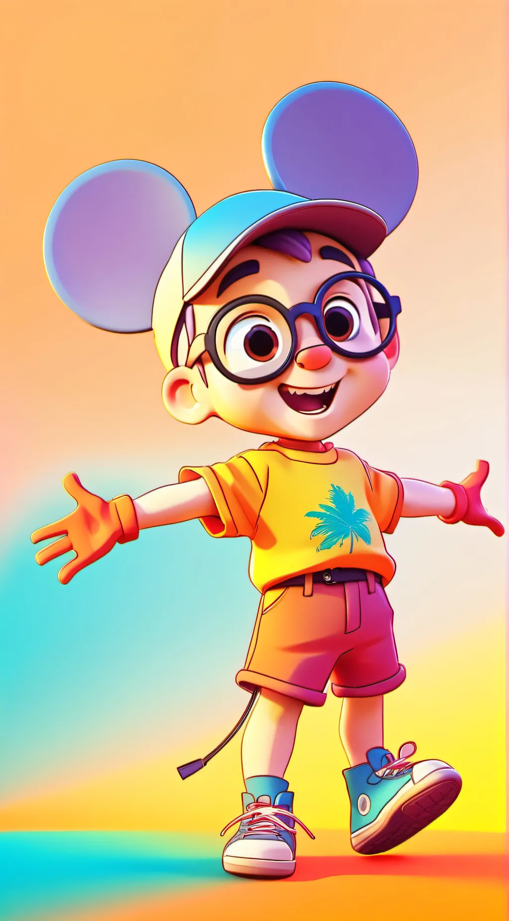 ai character: Mini oven and sm background