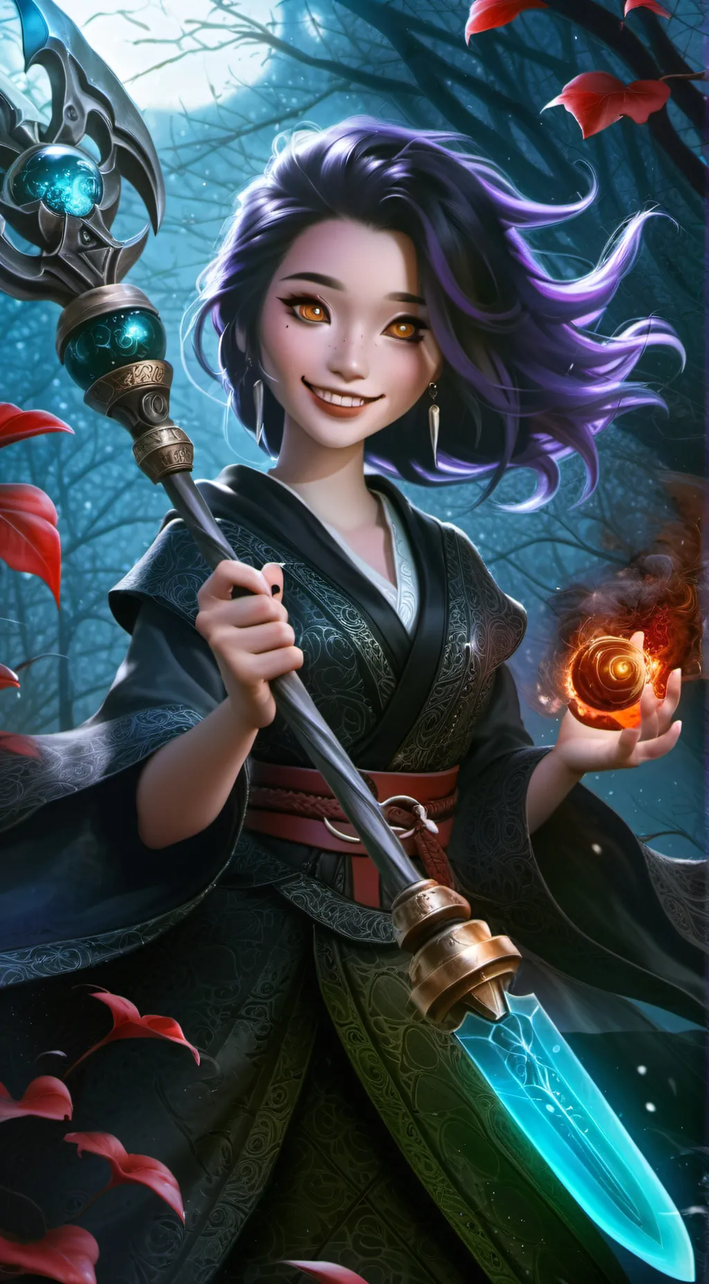 ai character: Rain background