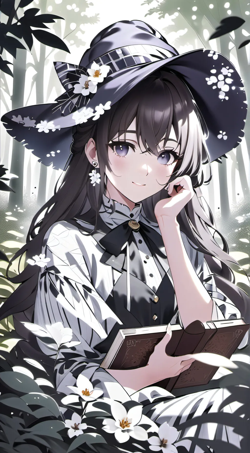 ai character: snow  background