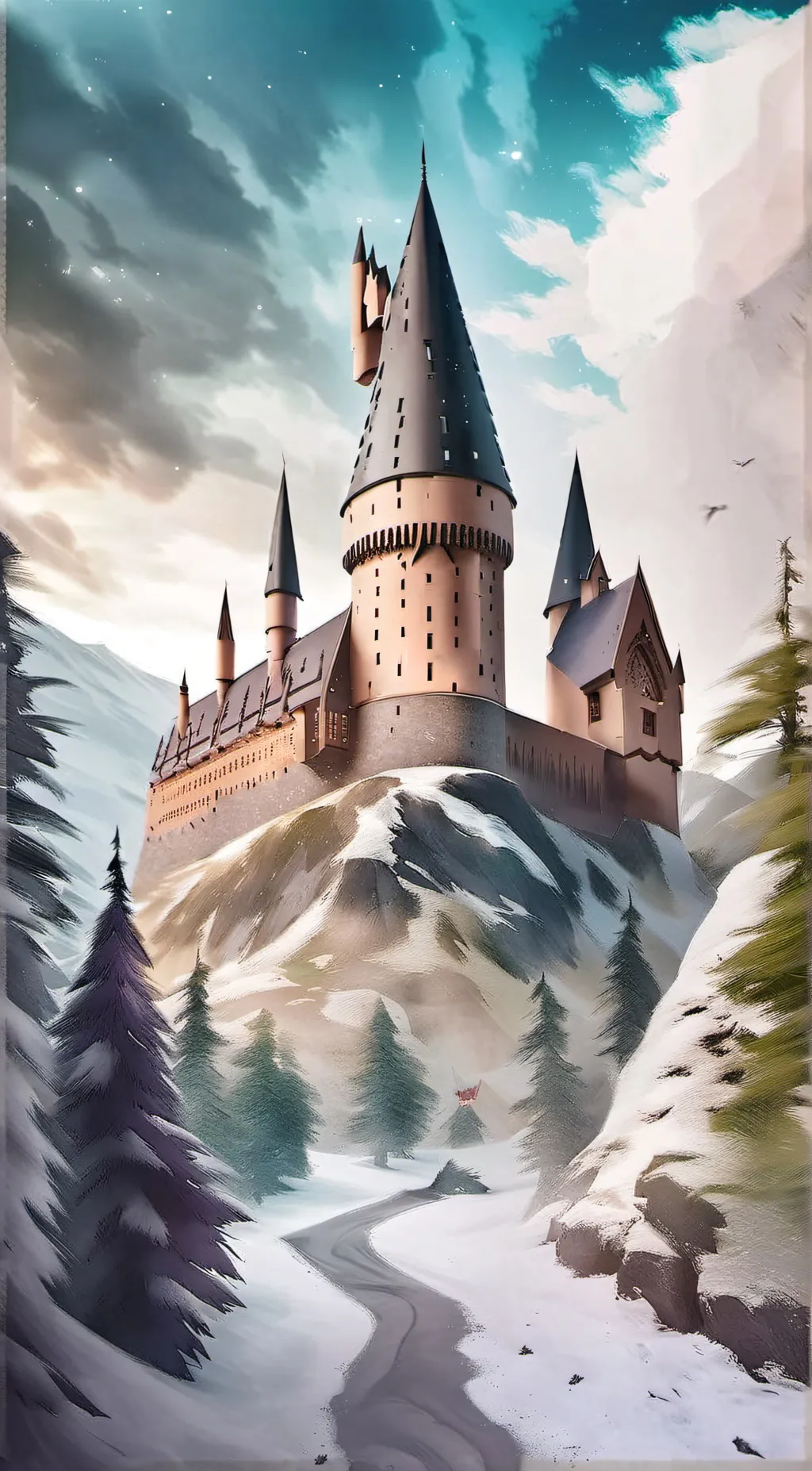 ai character: Hogwarts  background