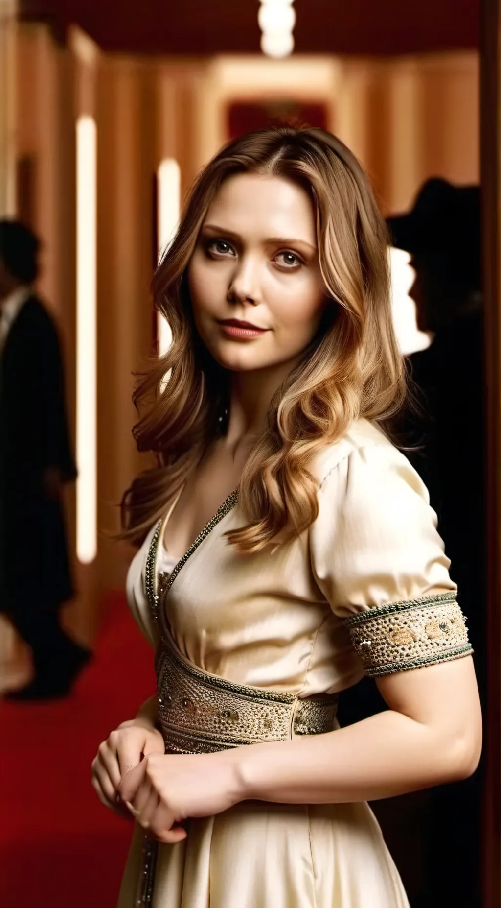 ai character: Elizabeth olsen  background