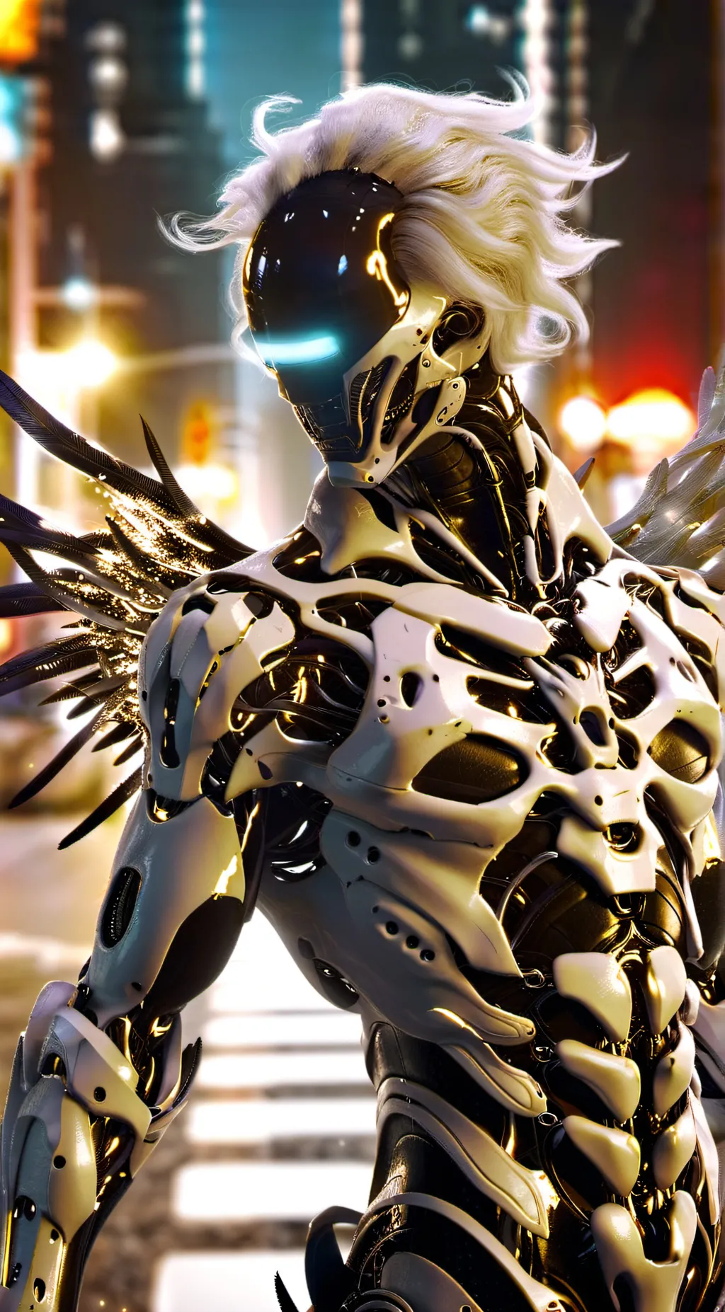 ai character: Futuristic robot background