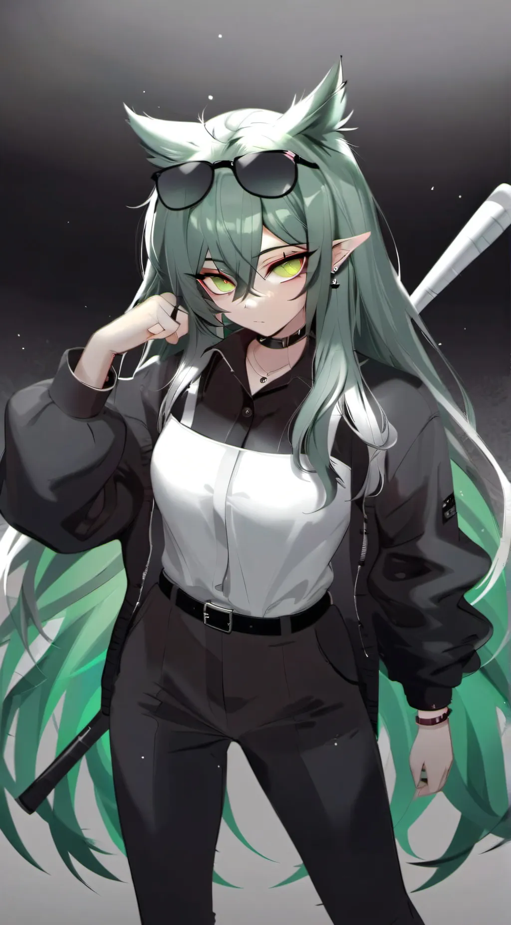 ai character: Duolingo chan  background