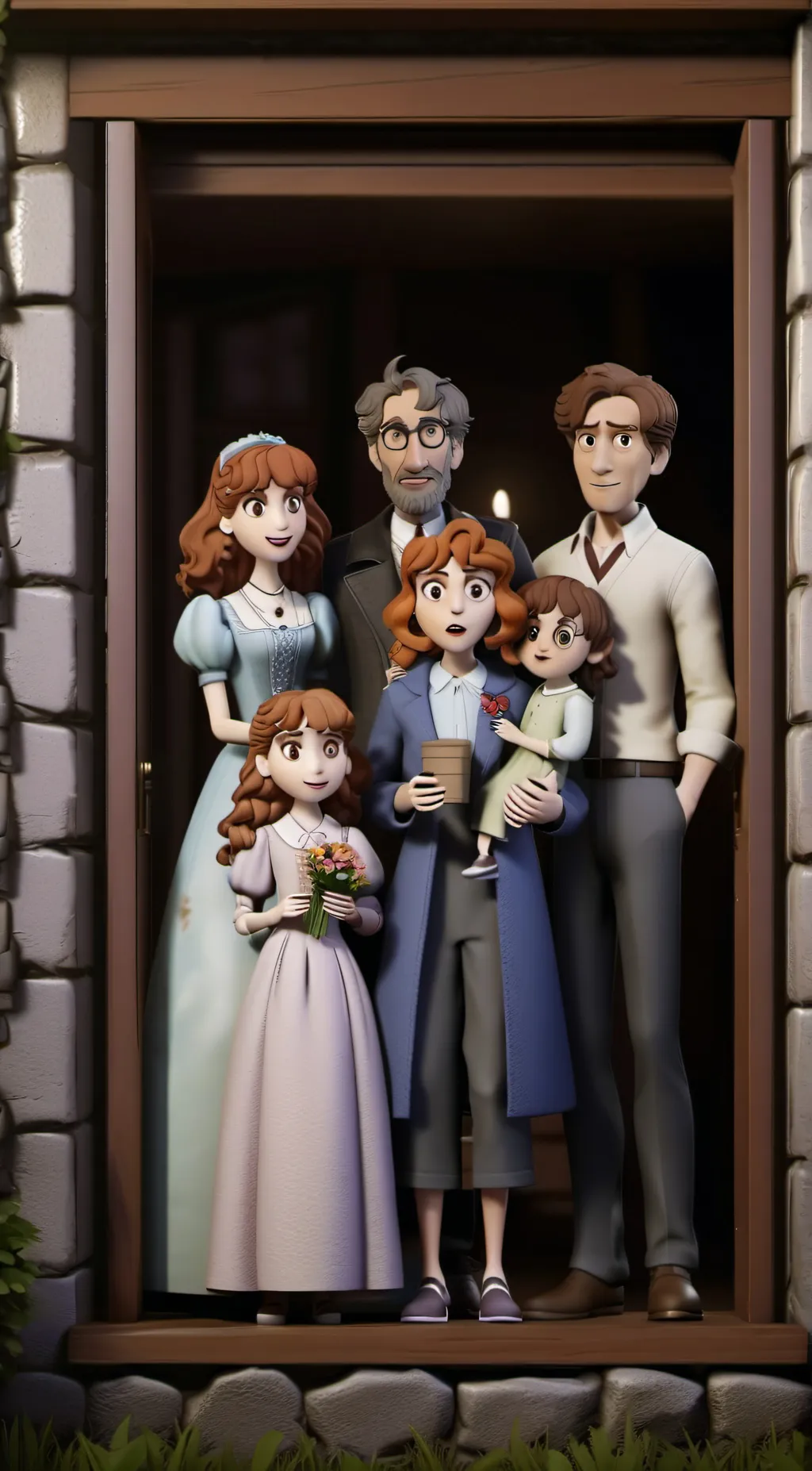 ai character: The Afton family  background