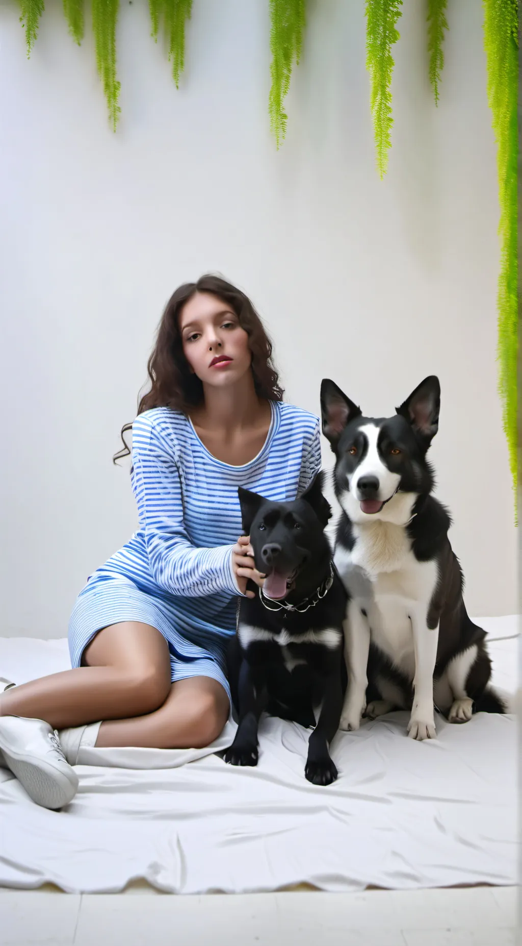 ai character: Bella and dogs background