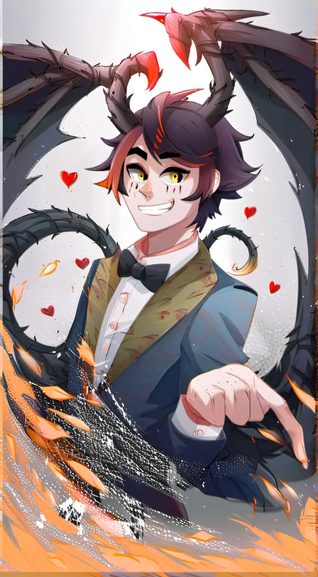 ai character: Bendy  background