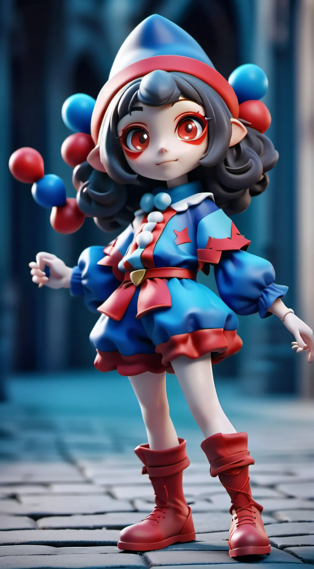 ai character: pomni  background