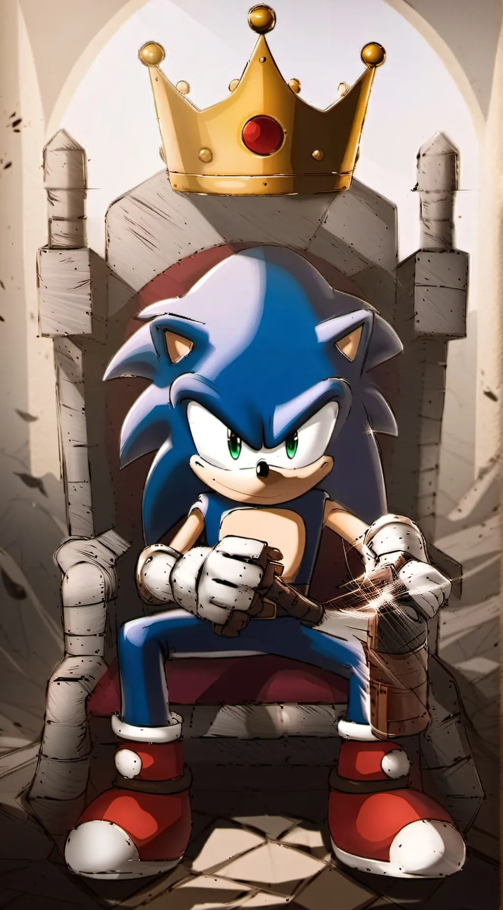 ai character: King arthur Sonic background