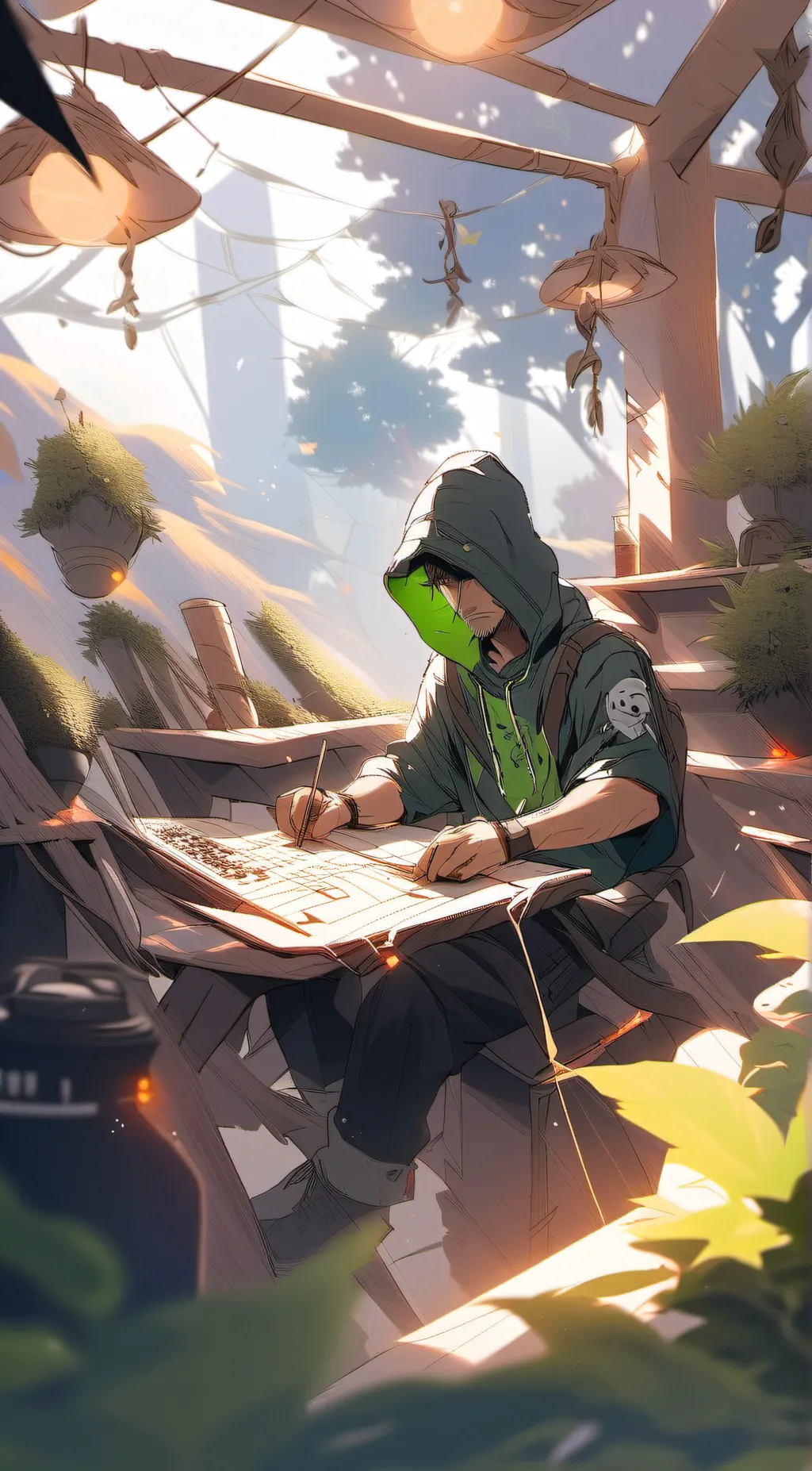 ai character: H4€K3R background