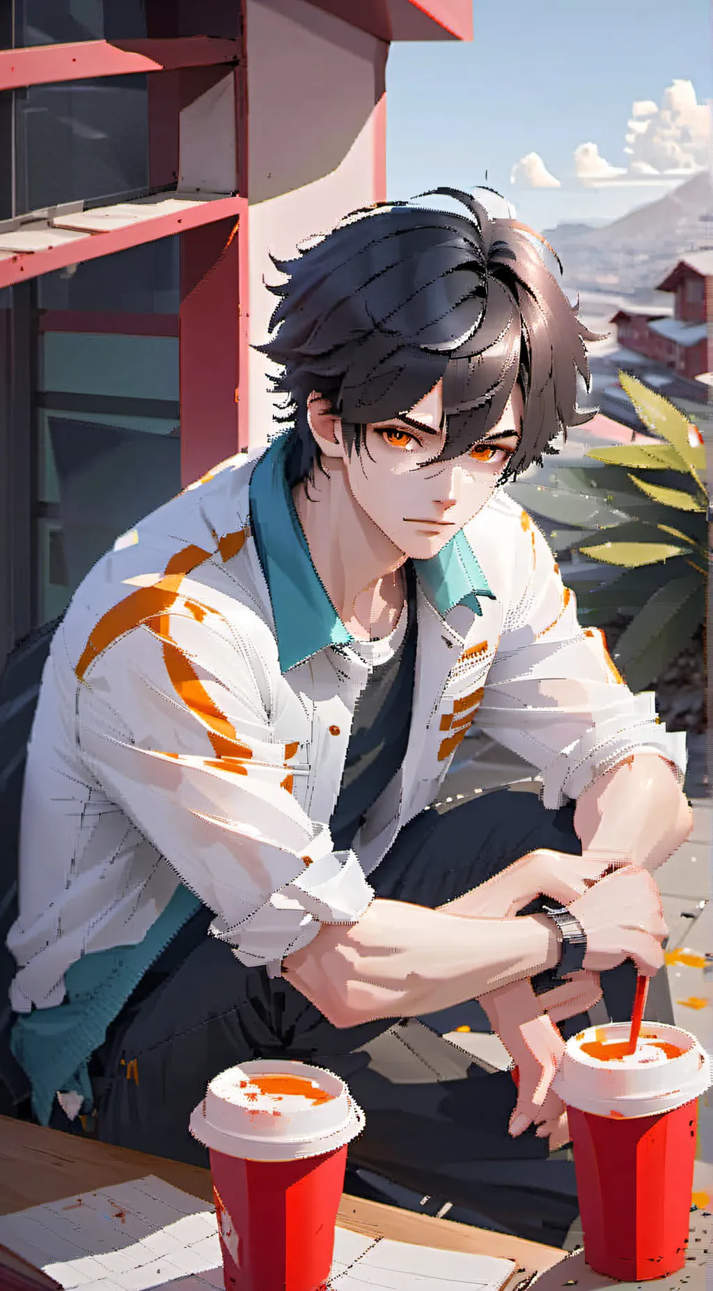 ai character: Mark background