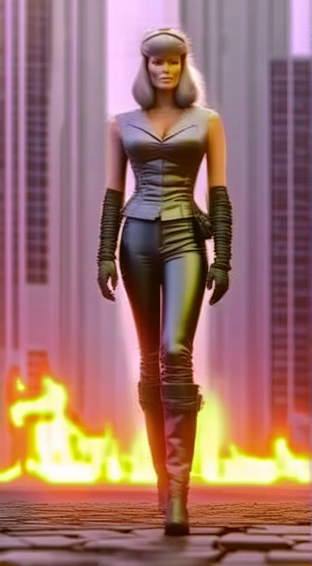 ai character: Sandra Baxter  background