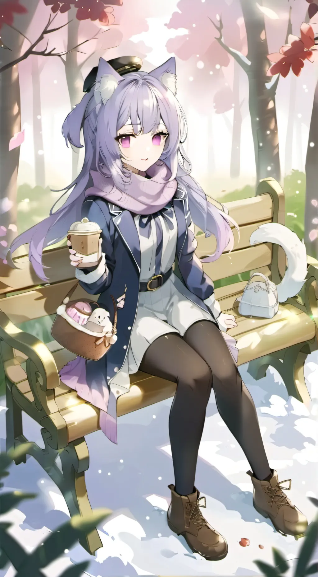 ai character: Lavender background