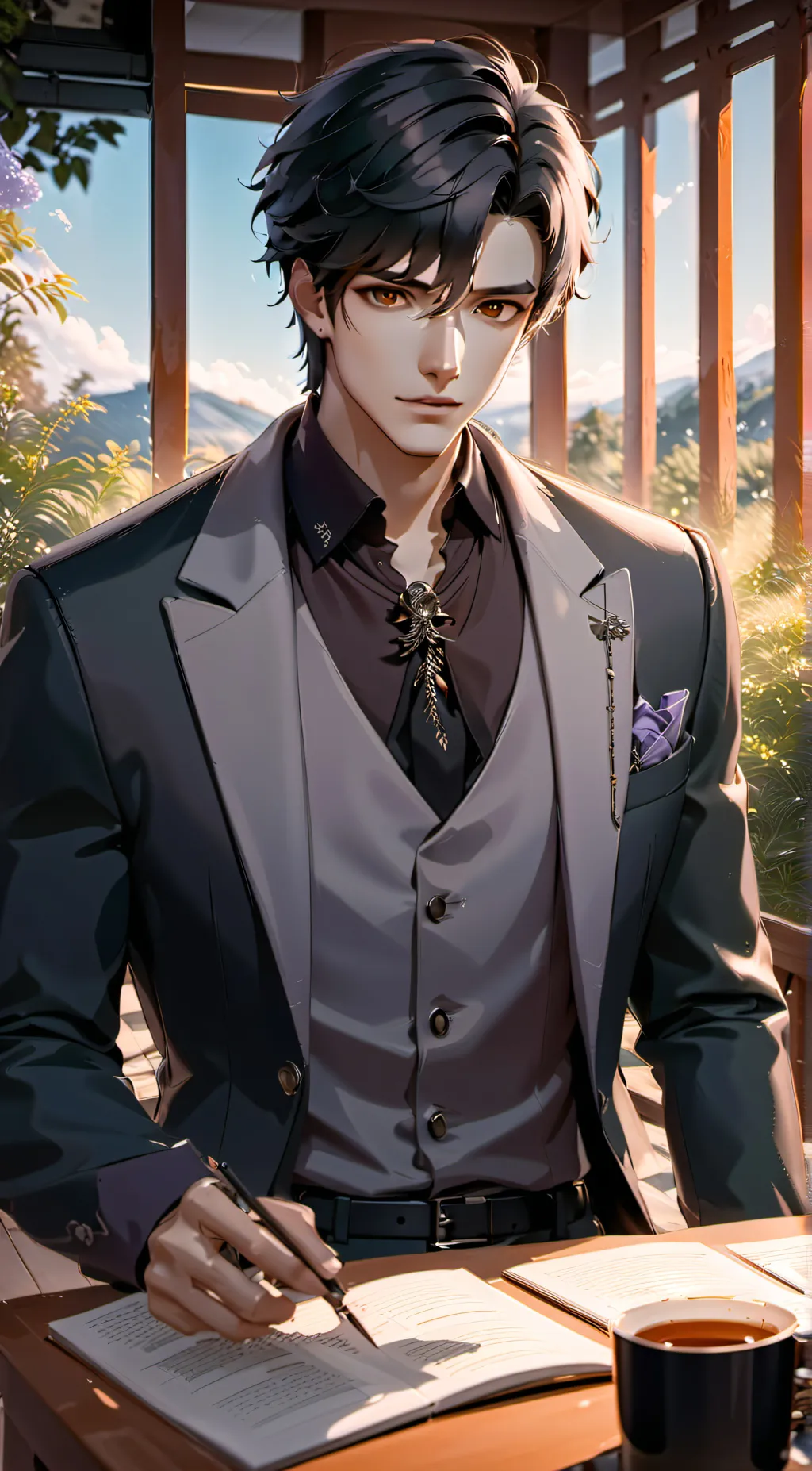 ai character: 🥀۝Jācøb۝🥀 background