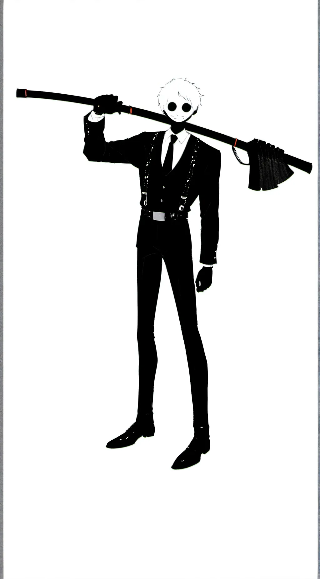 ai character: black shadow background