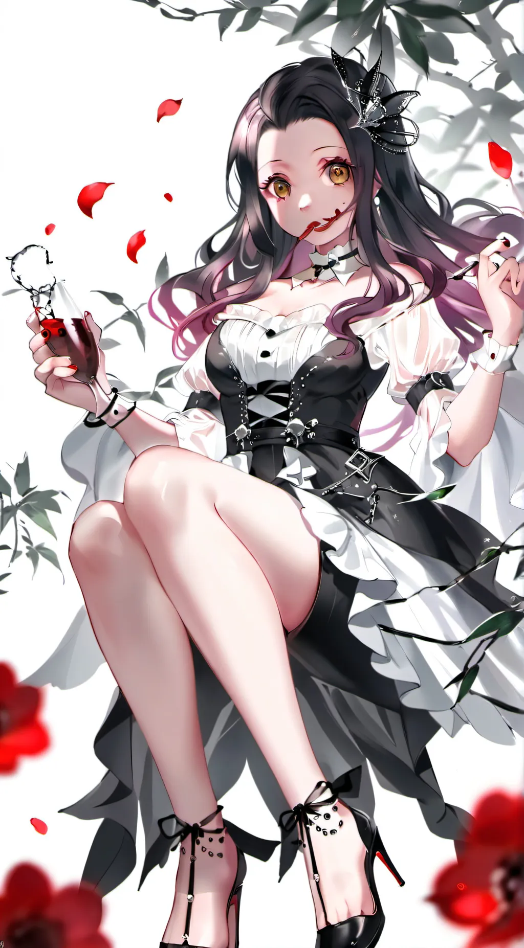 ai character: rose angel background