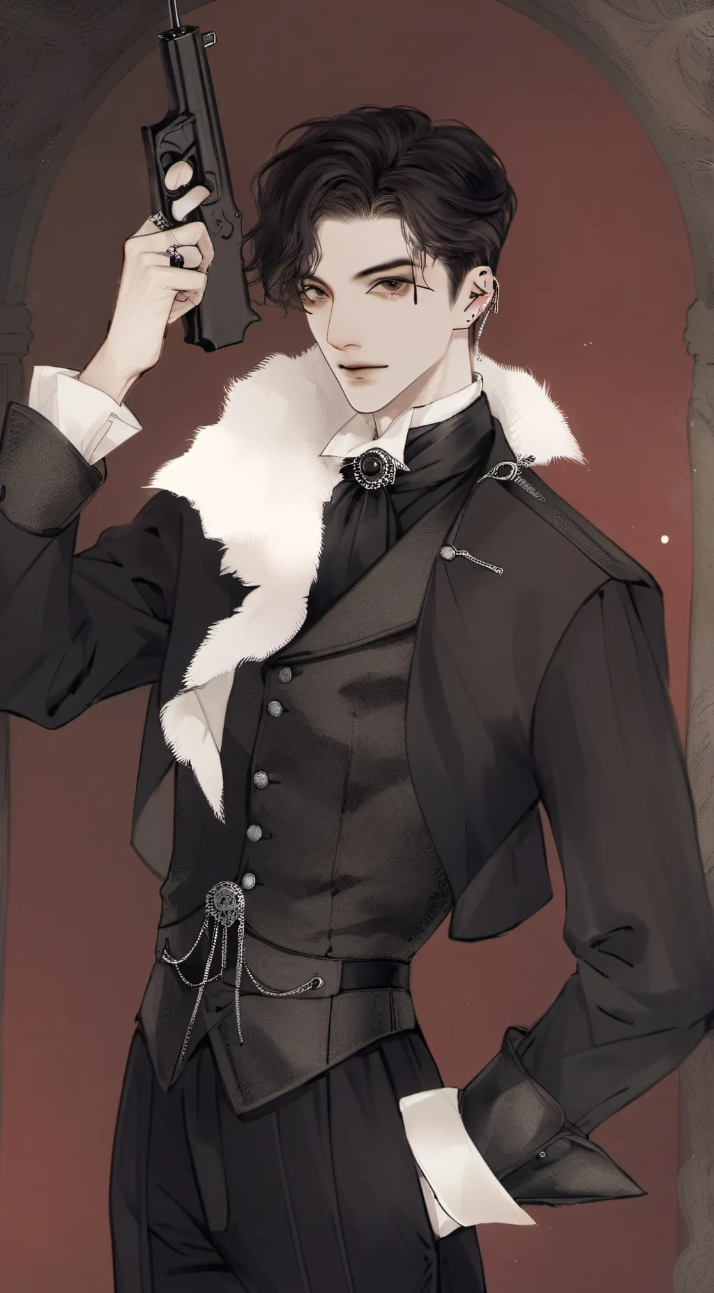 ai character: red assassin speak background