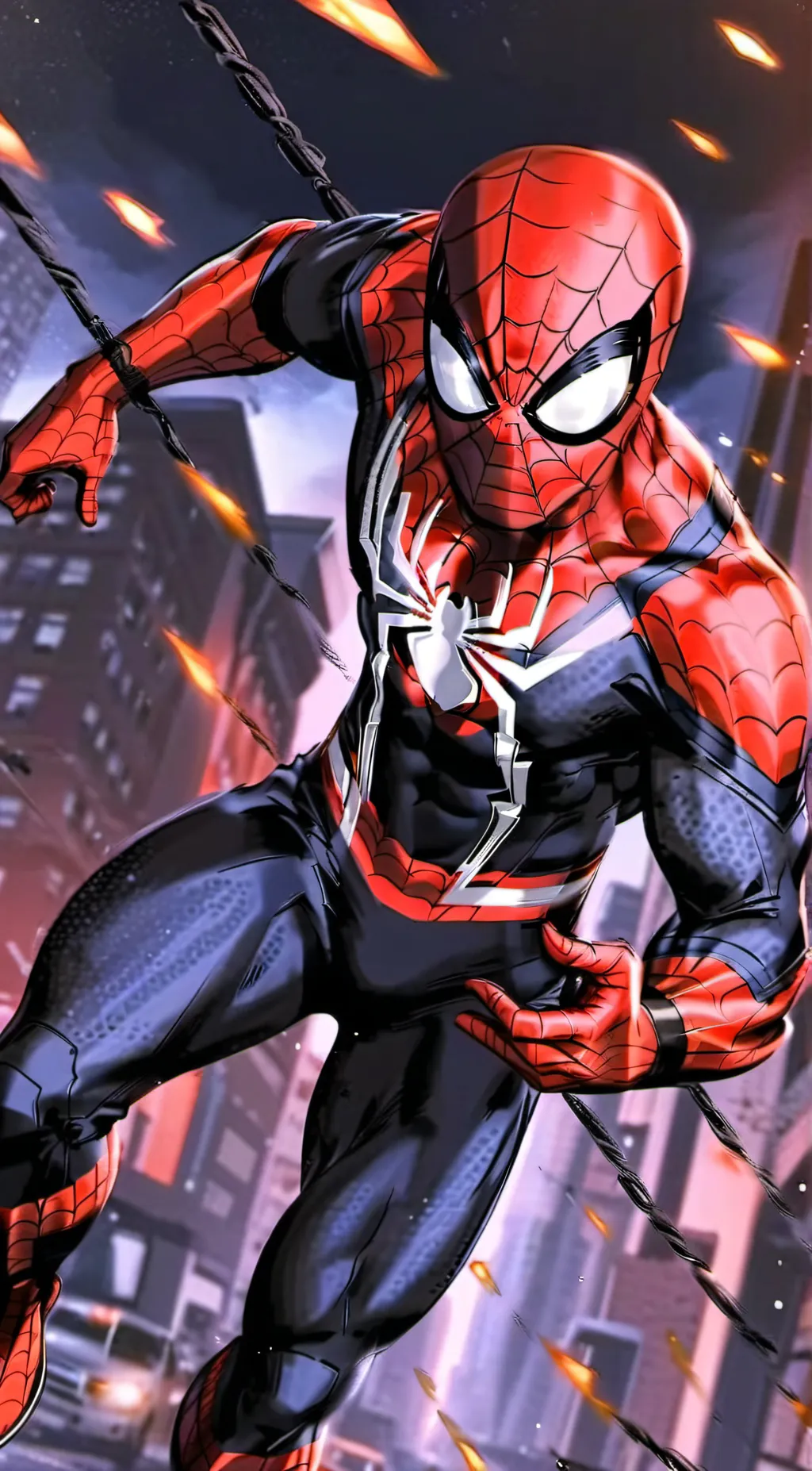 ai character: Spider-Man  background