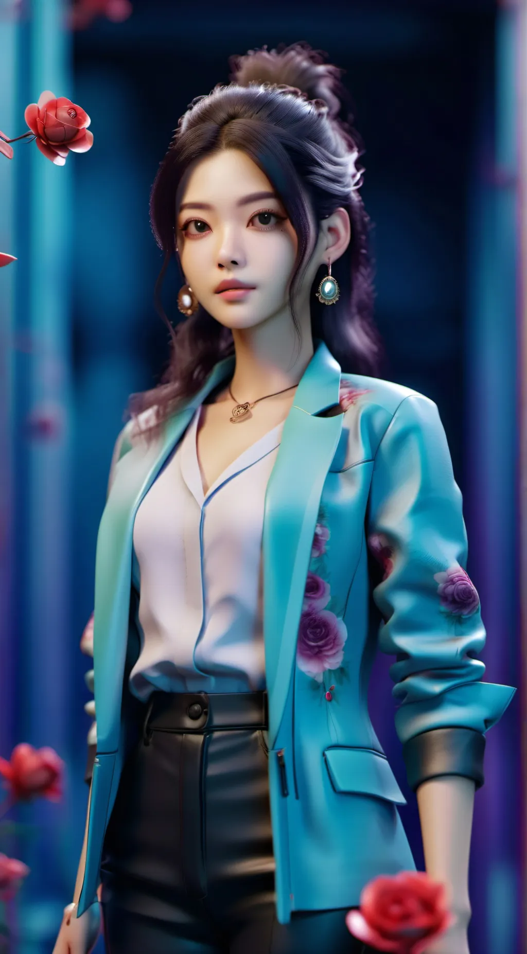 ai character: Rose background