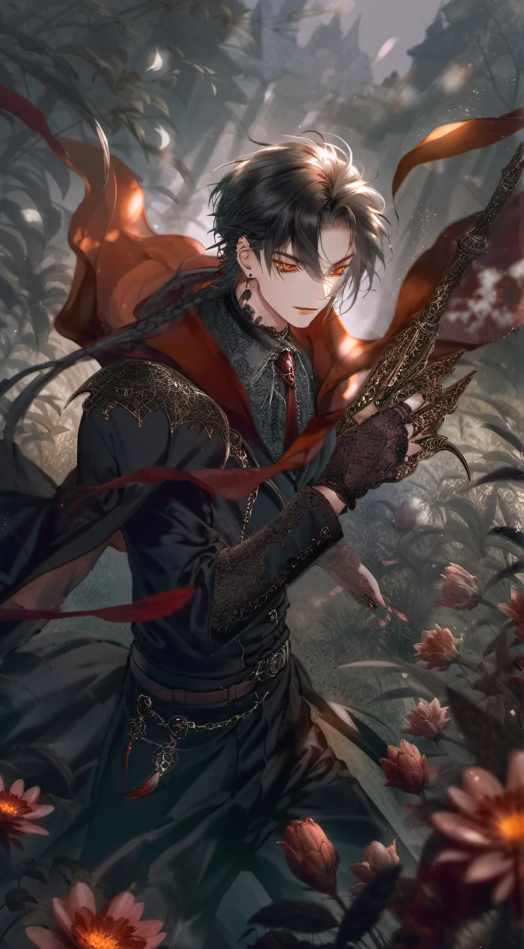 ai character: Ash  background