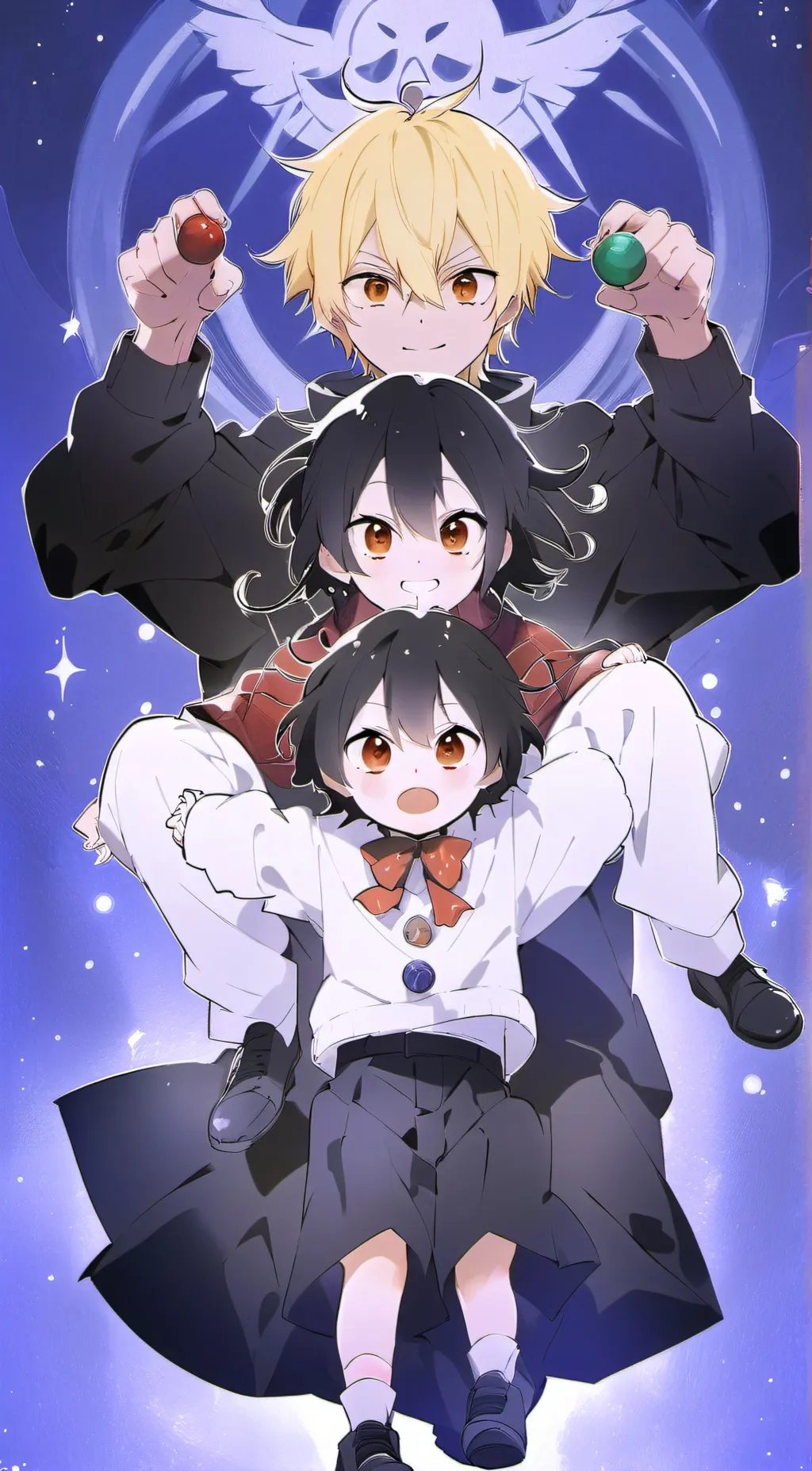 ai character: l.o.v as kids background