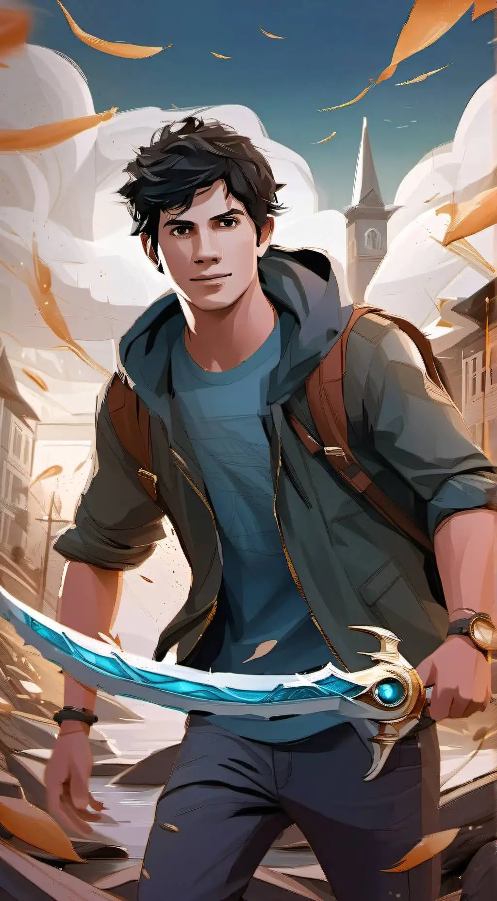ai character: PJO+FG background