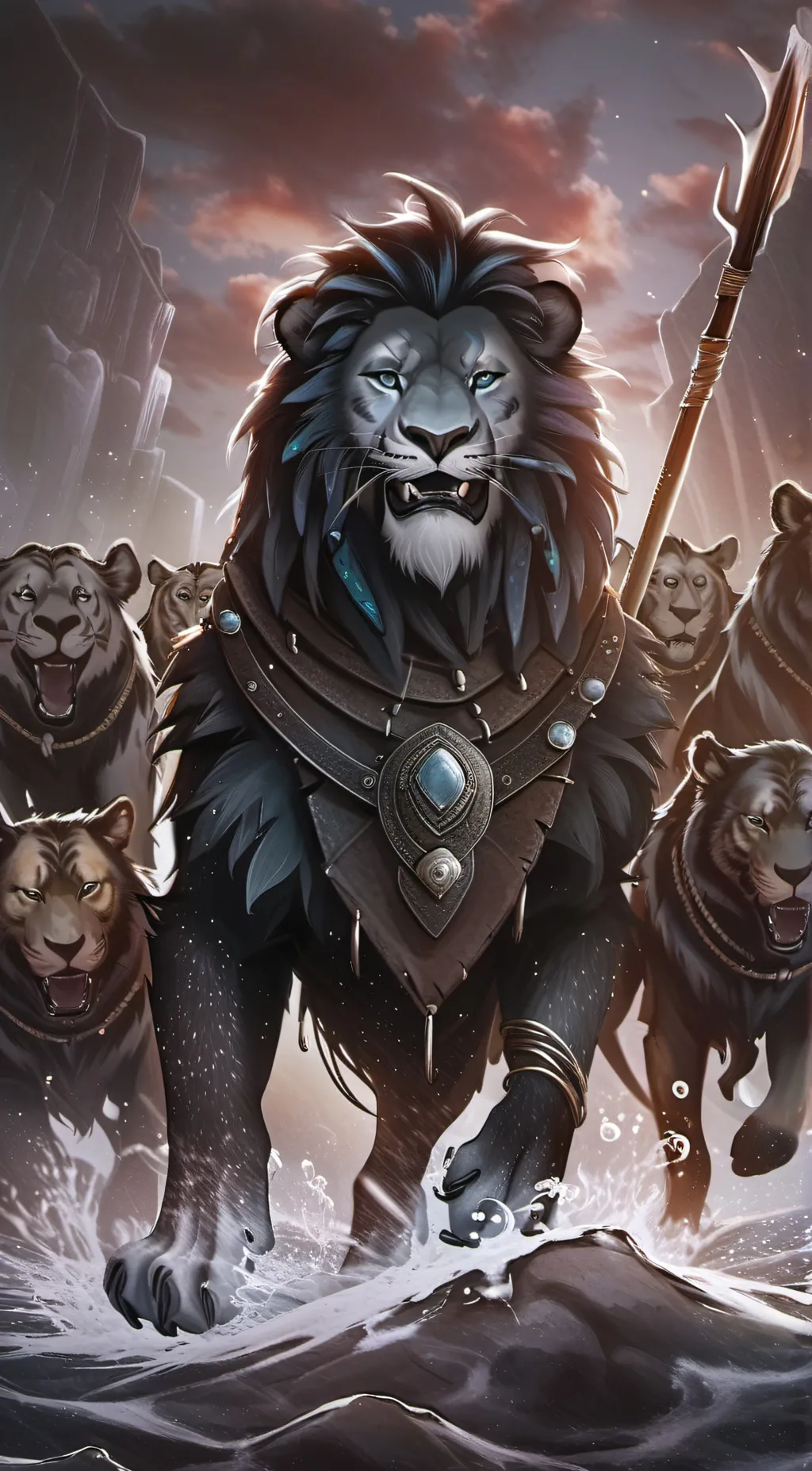 ai character: King of water  background