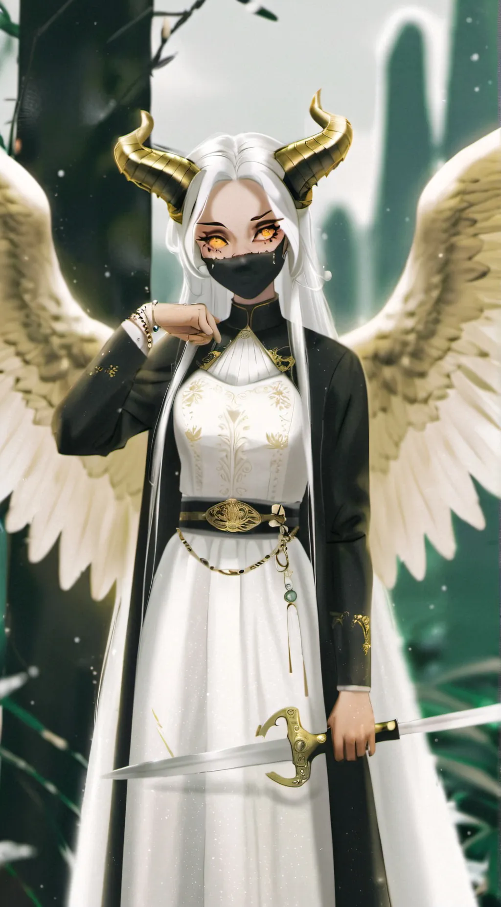 ai character: Silver  background