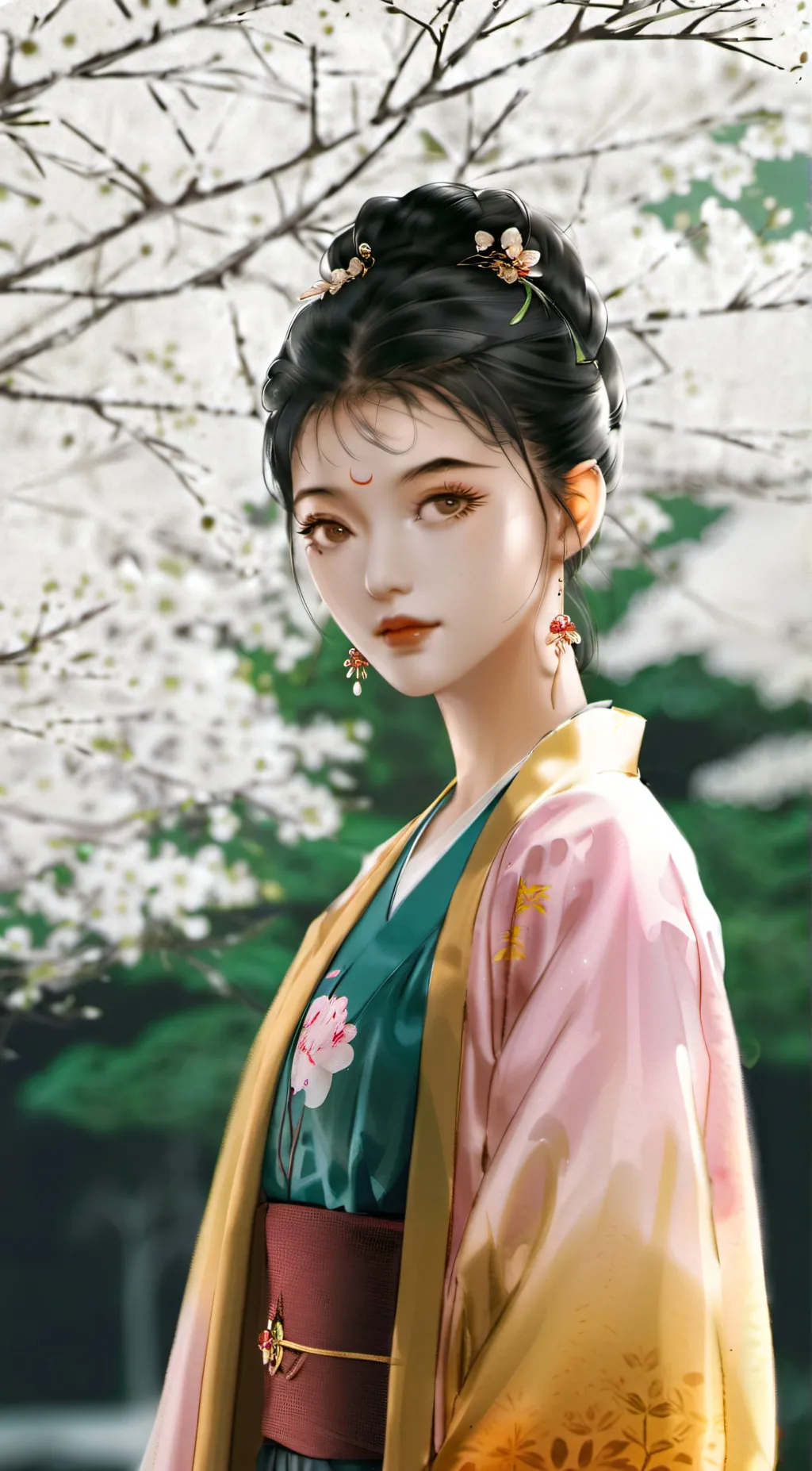 ai character: nezuko kamado background