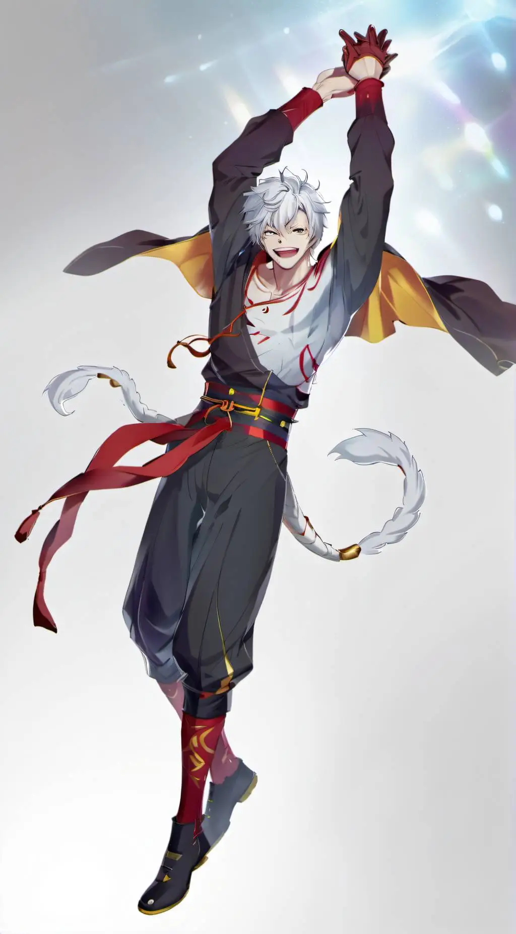 ai character: God of Joy glizzy background