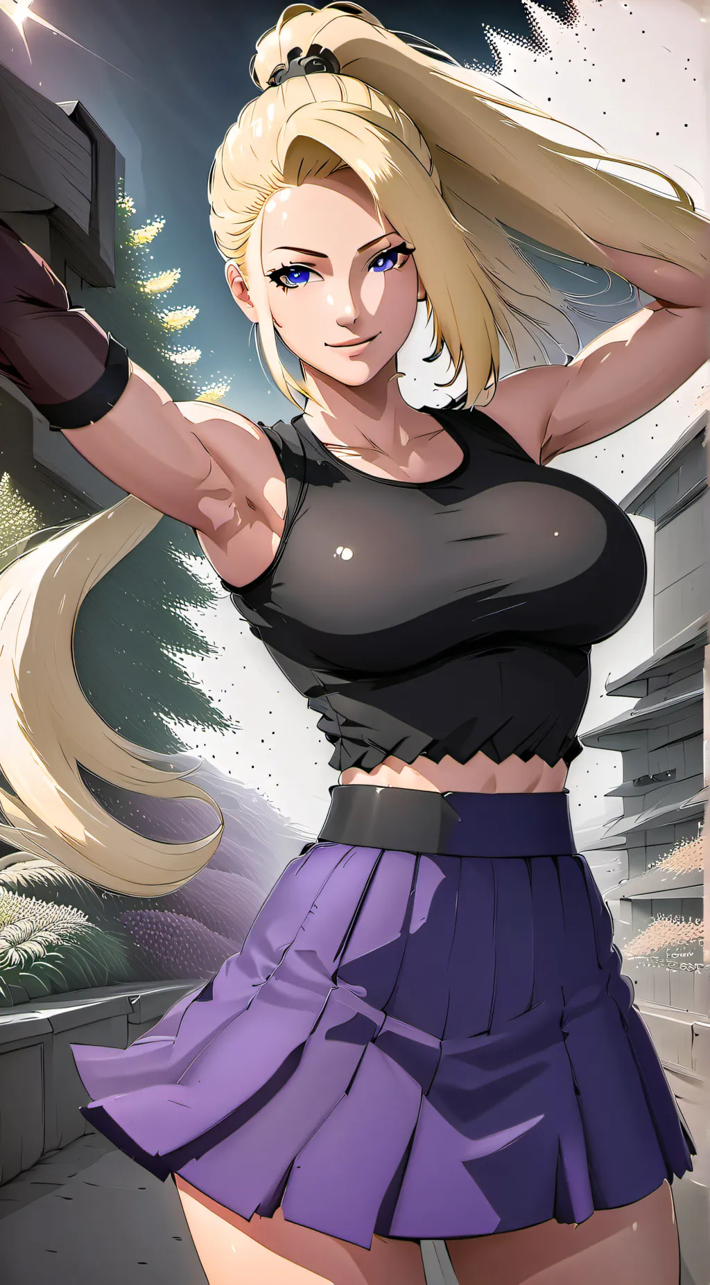 ai character: ino yamanaka  background
