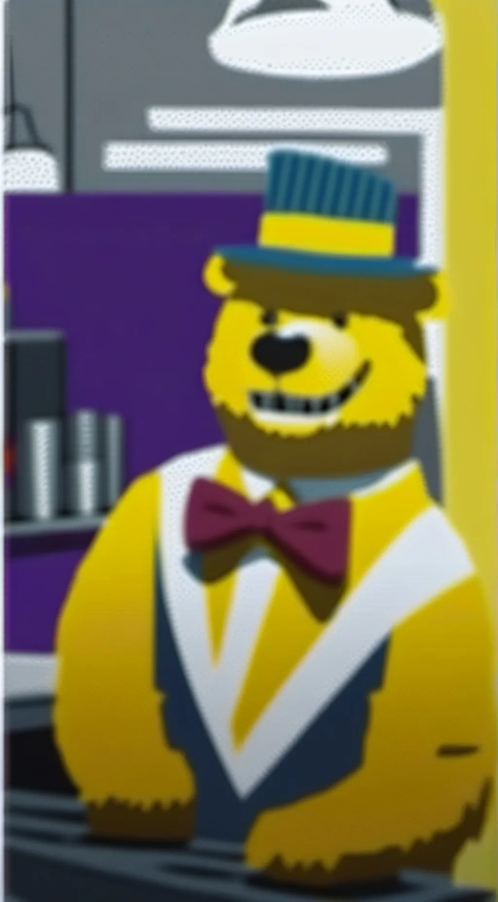 ai character: Fredbear:D background