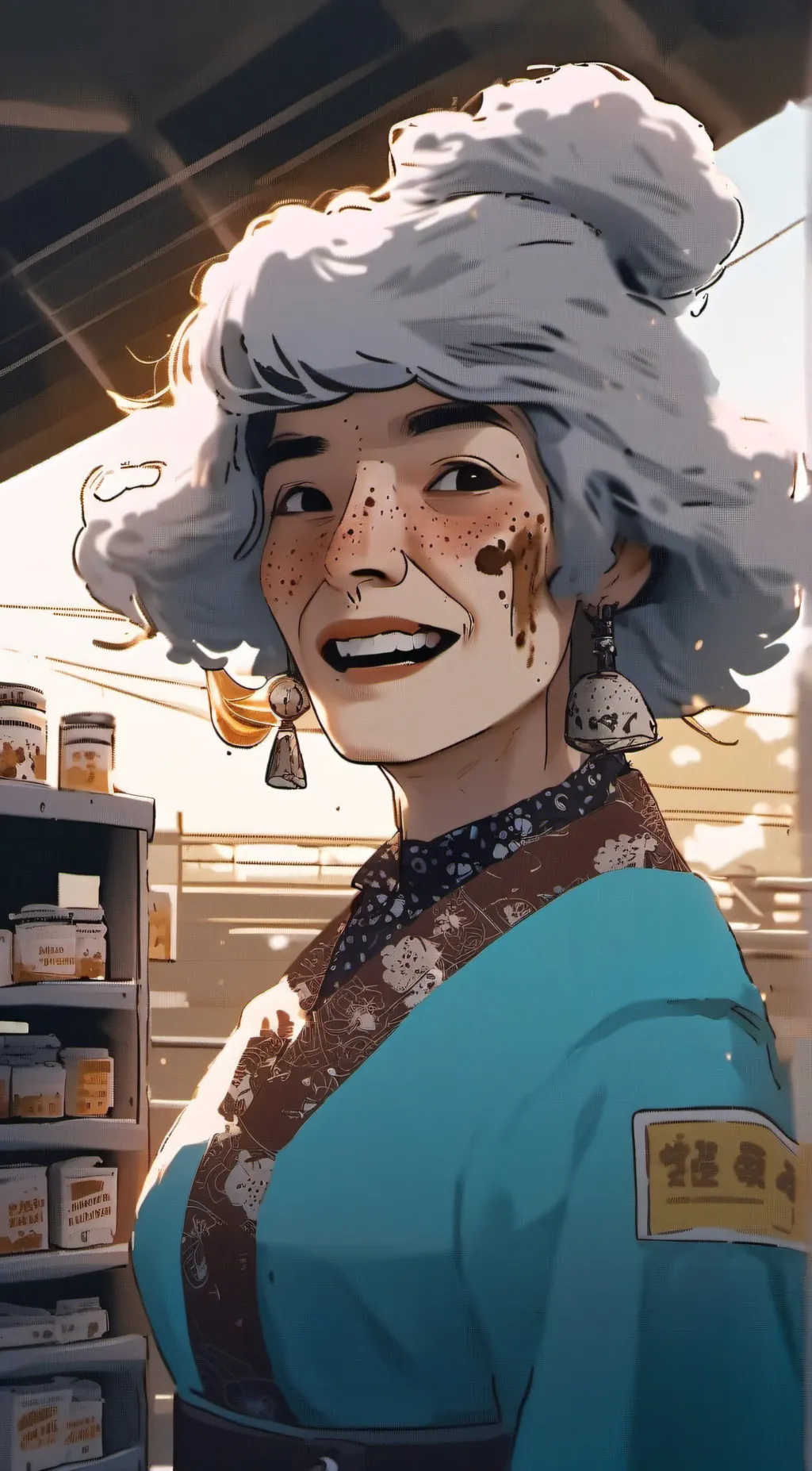 ai character: Poop lady background