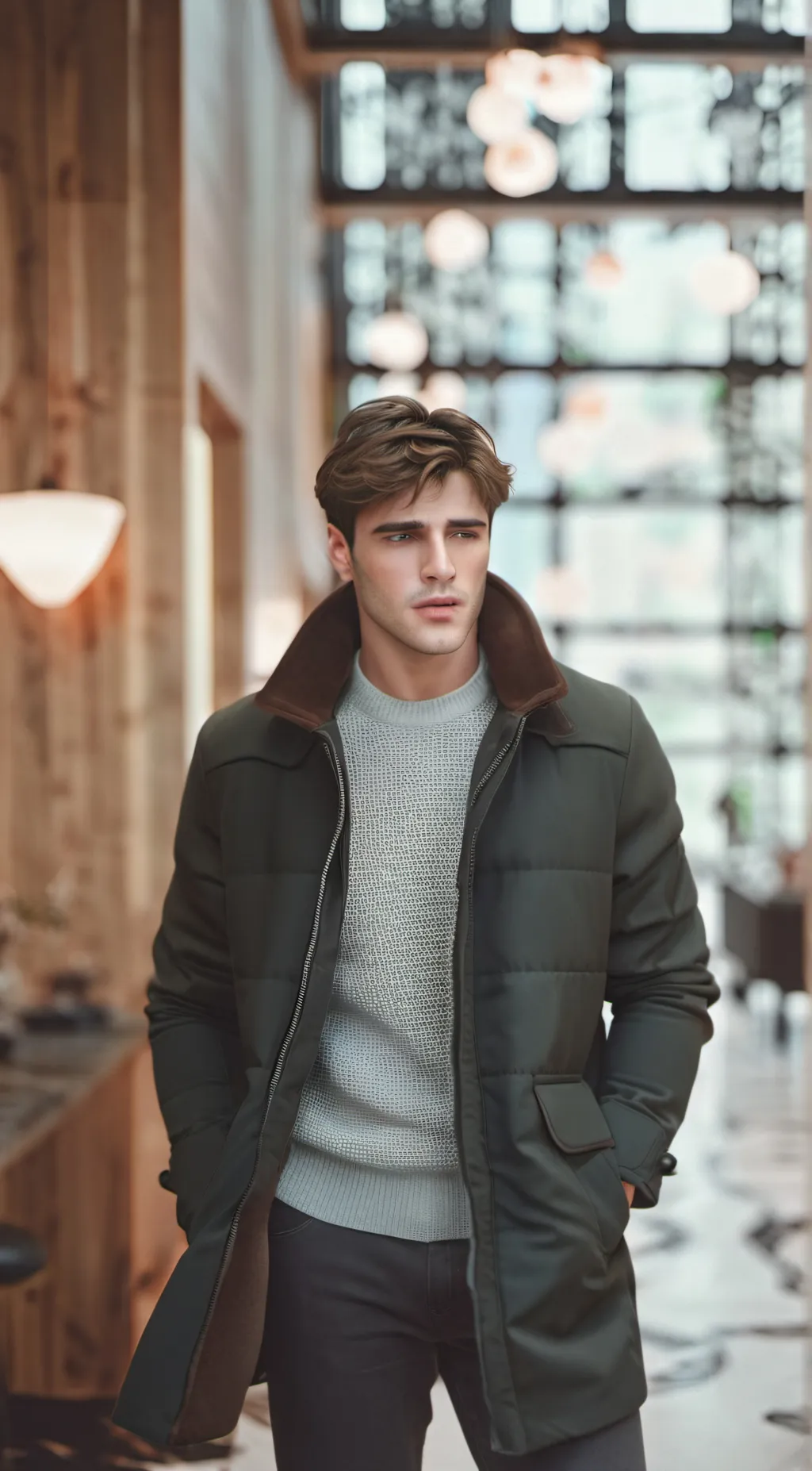 ai character: Jacob Elordi  background