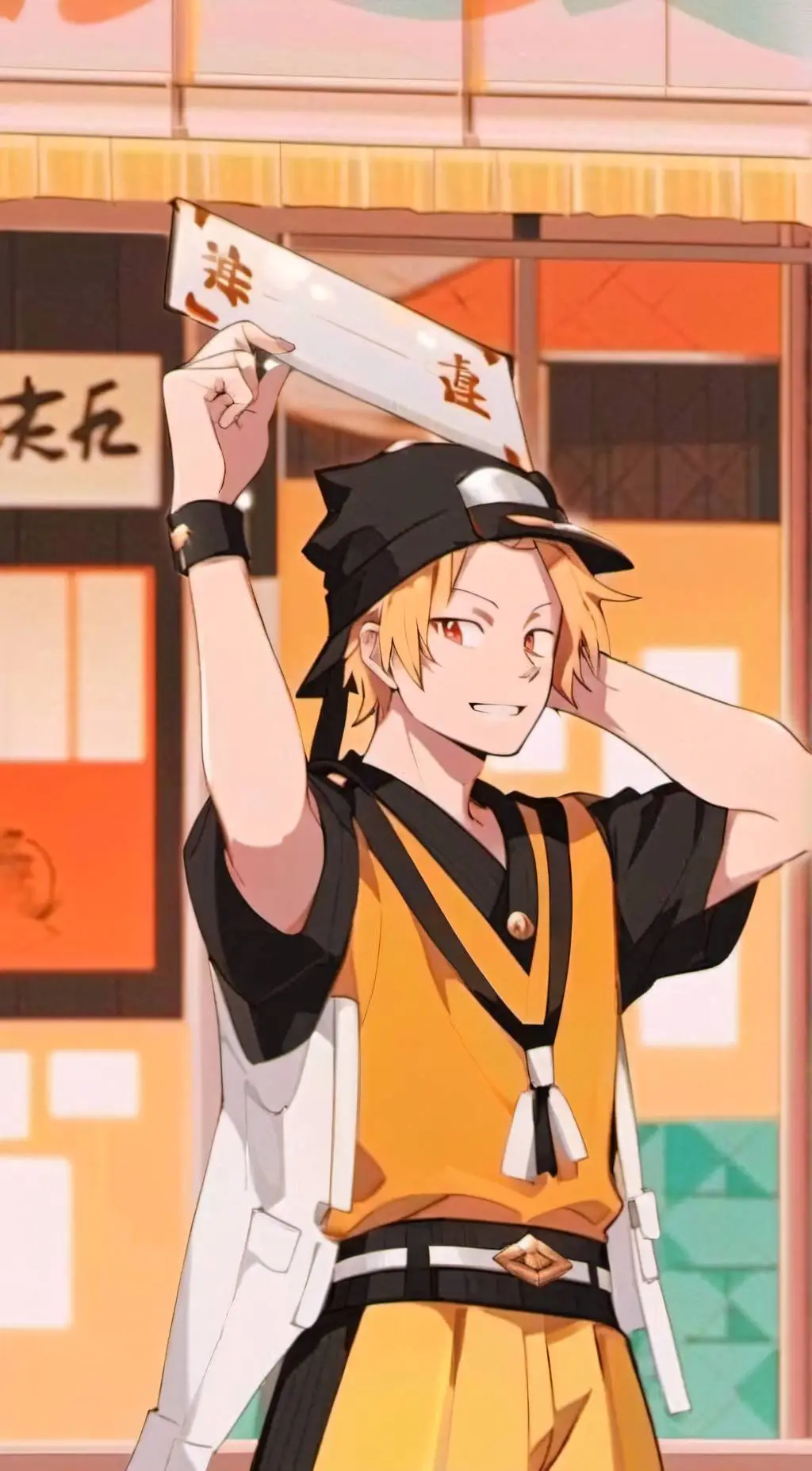 ai character: Denki Kaminari background