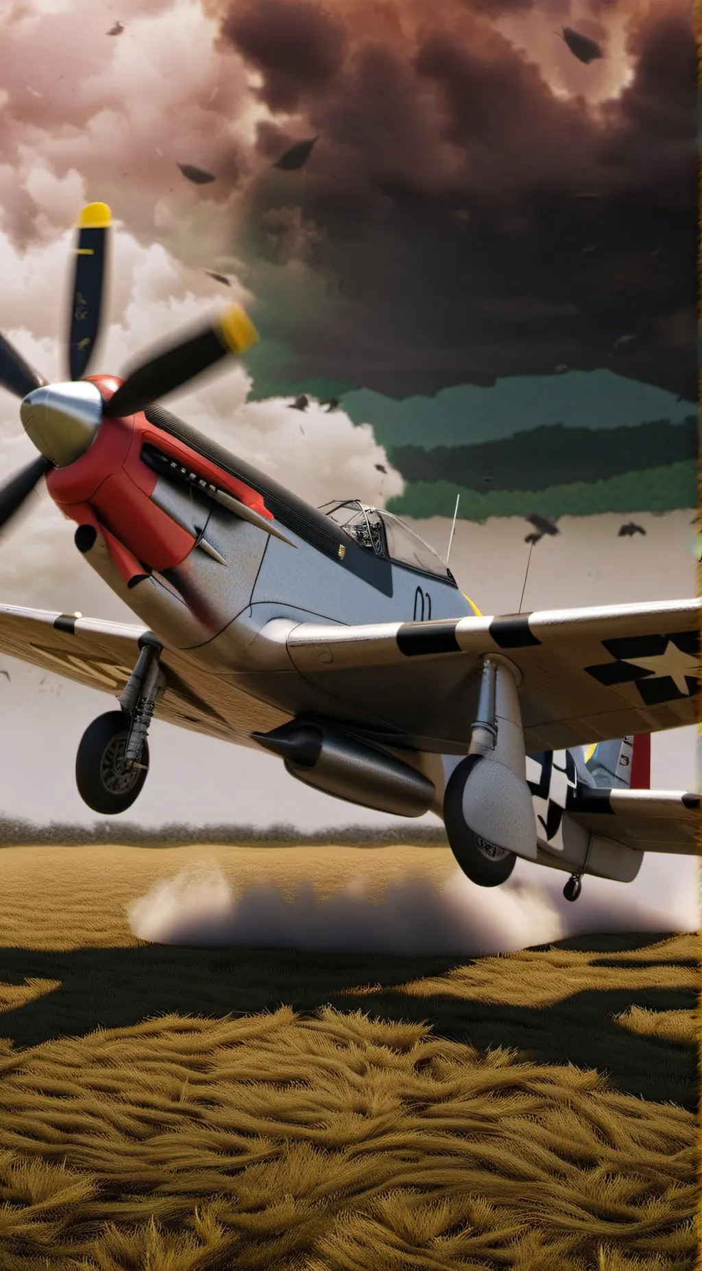 ai character: Female P51 Mustang background