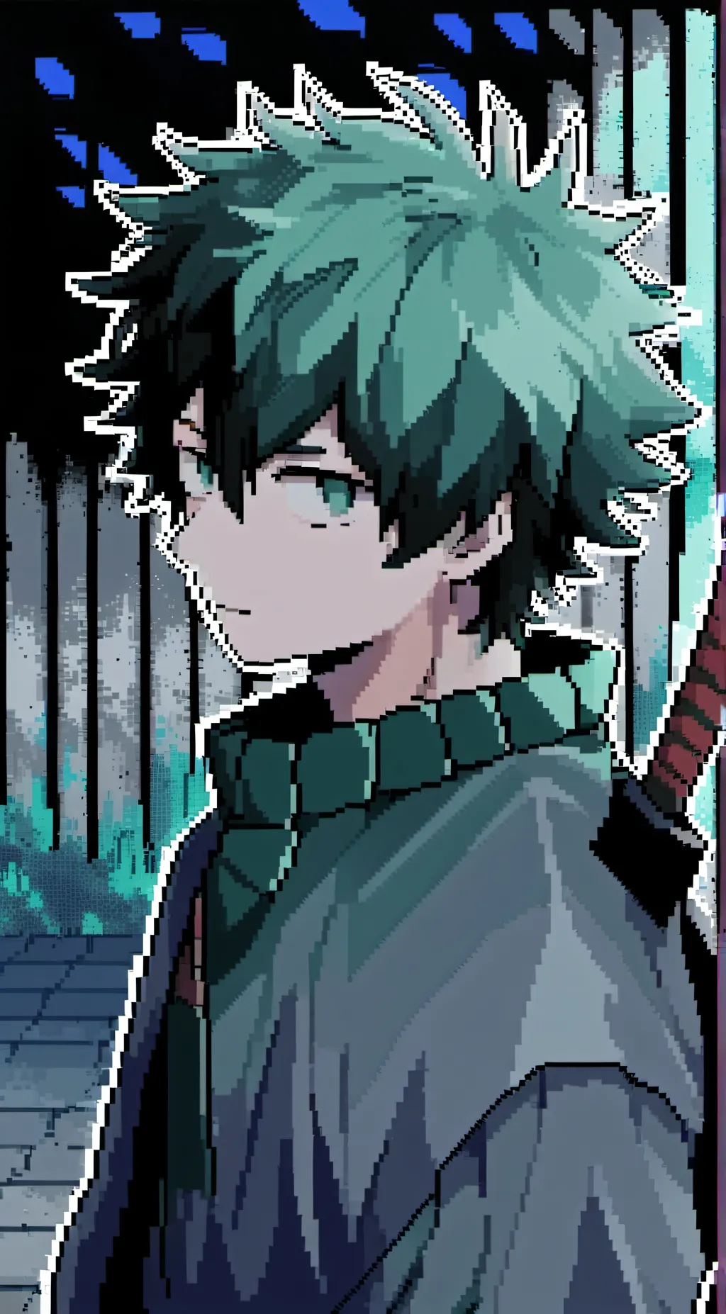 ai character: Deku  background