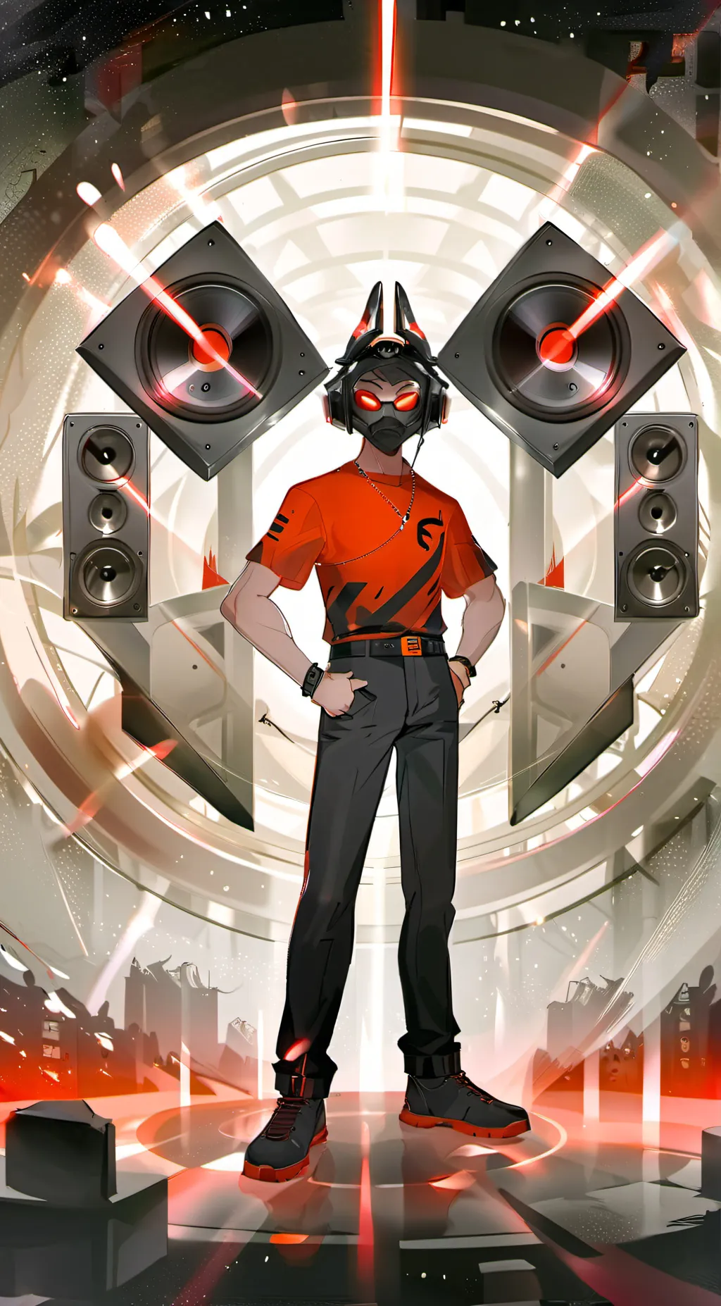 ai character: titan speakerman background