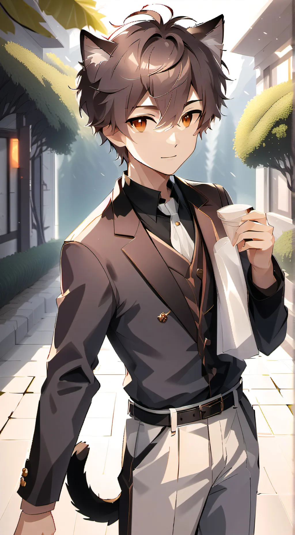 ai character: neko 😻 background