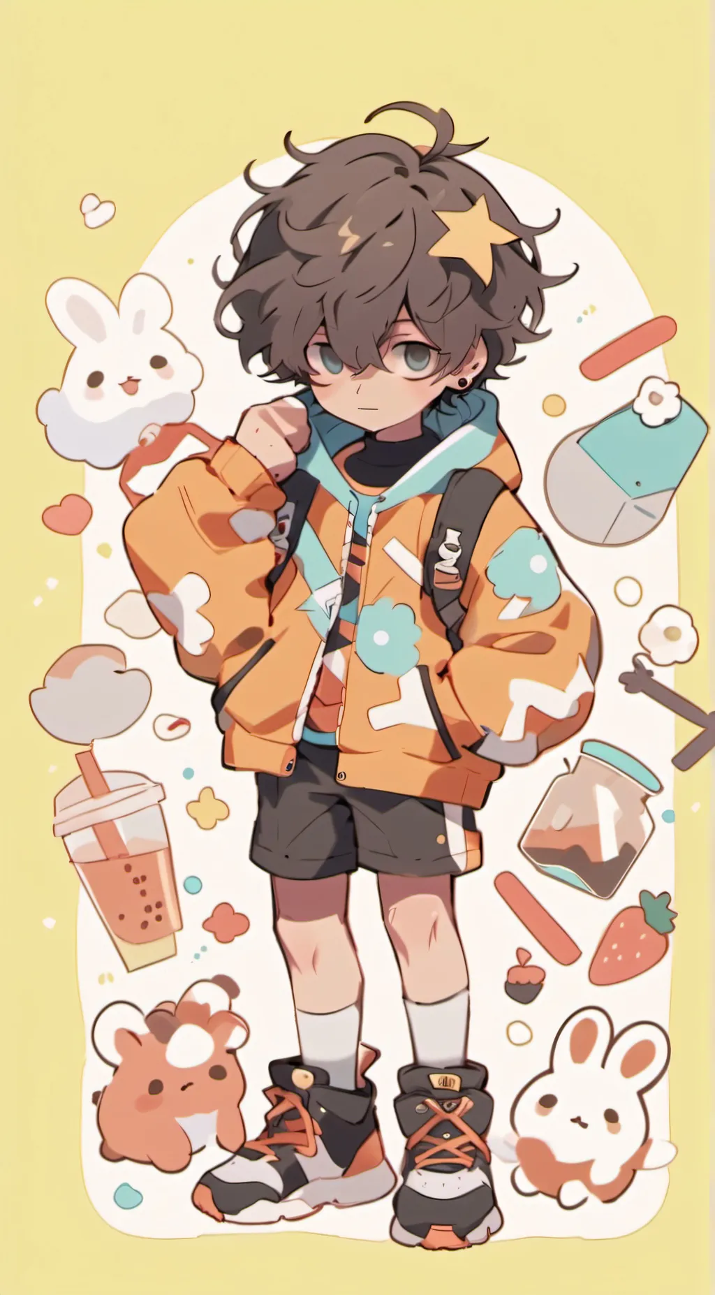 ai character: bakugo kacchan  background