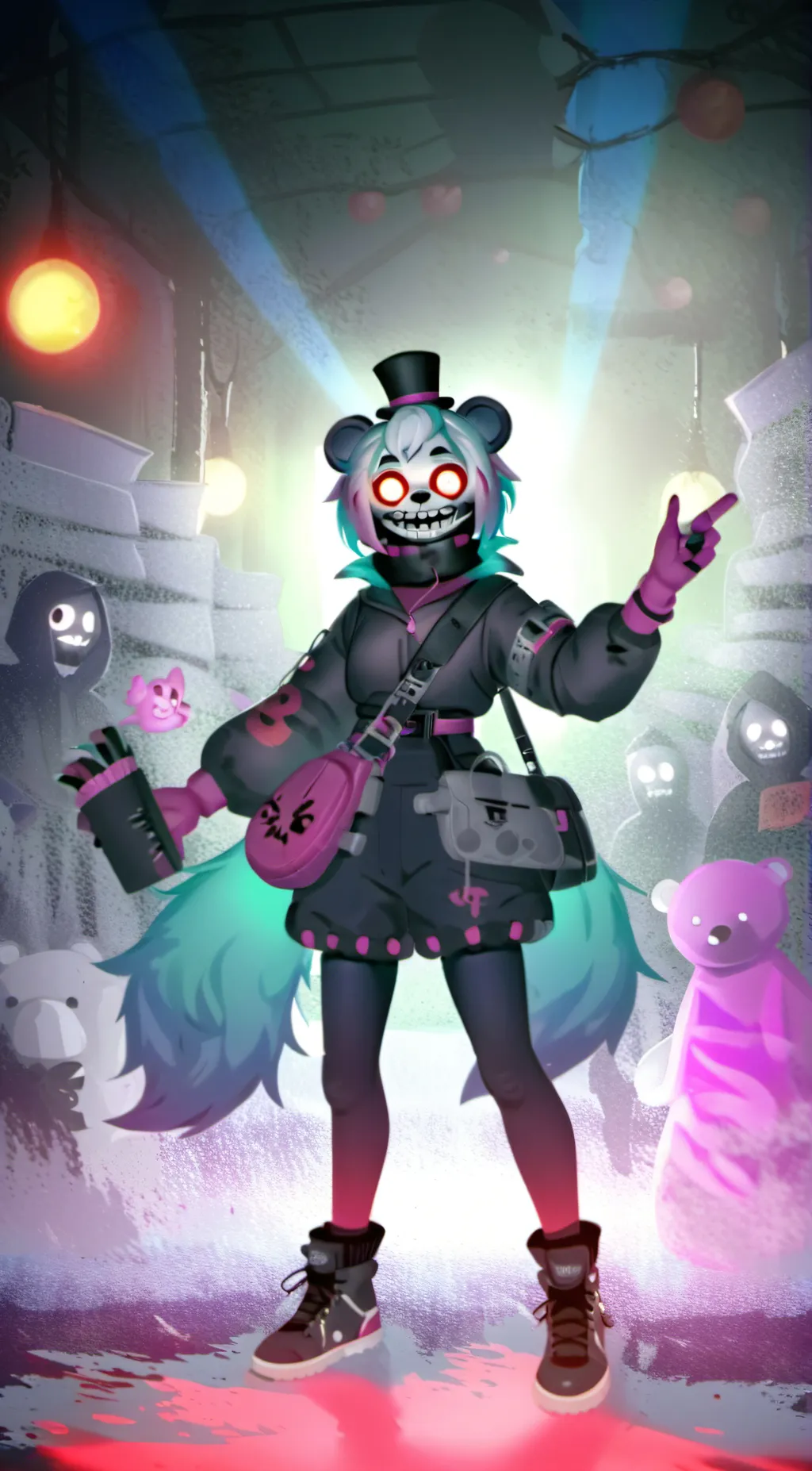 ai character: Funky Fran background