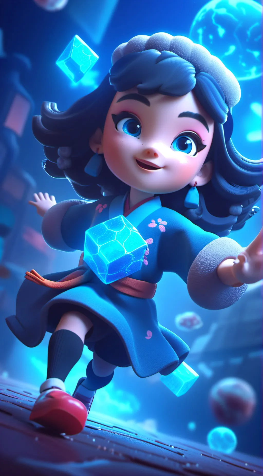 ai character: frozen  background